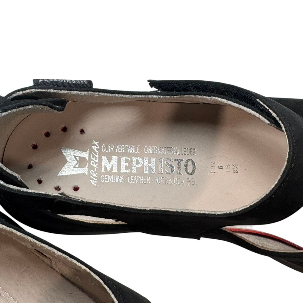 Mephisto Marsia Black Nubuck Mary Jane Flats Womens 8.5 New $269 - Picture 6 of 9